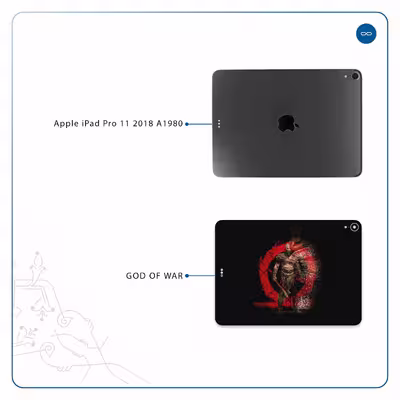 برچسب پوششی ماهوت مدل God-Of-War-Game مناسب برای تبلت اپل iPad Pro 11 2018 A1980
