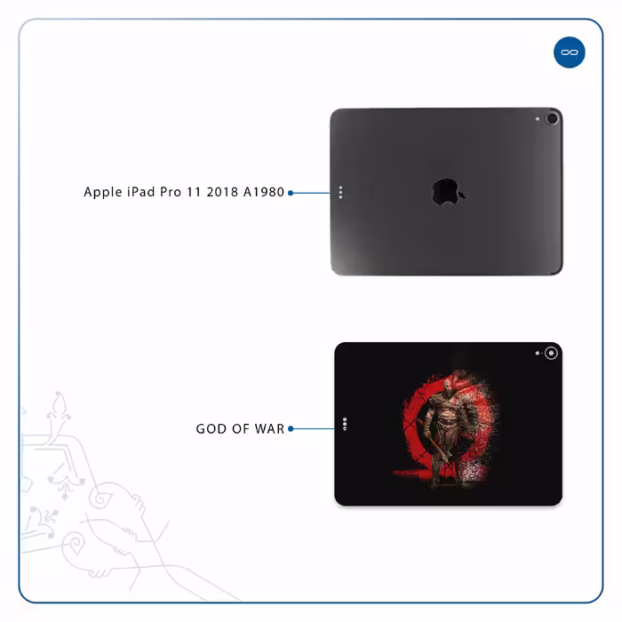 برچسب پوششی ماهوت مدل God-Of-War-Game مناسب برای تبلت اپل iPad Pro 11 2018 A1980
