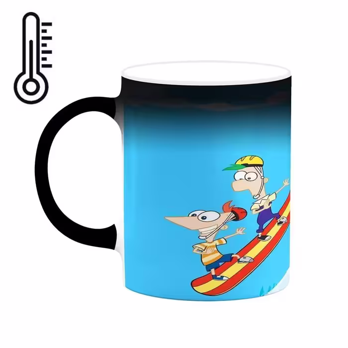 ماگ حرارتی کاکتی طرح کارتون Phineas And Ferb مدل mgh22924