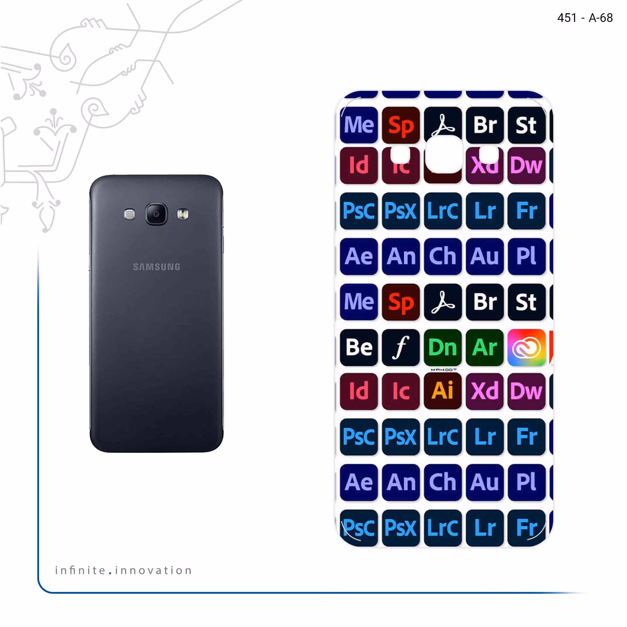 برچسب پوششی ماهوت مدل Adobe مناسب برای گوشی موبایل سامسونگ Galaxy A8