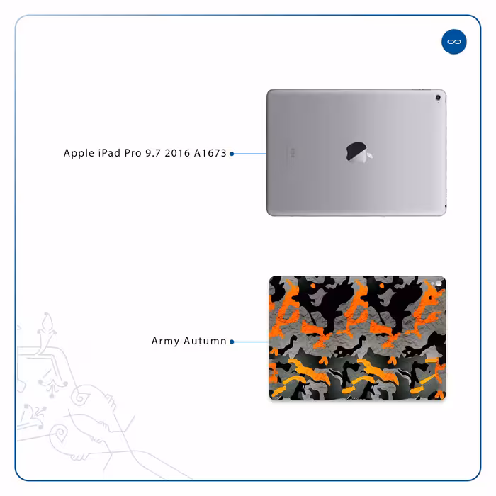 برچسب پوششی ماهوت مدل Autumn-Army مناسب برای تبلت اپل iPad Pro 9.7 2016 A1673