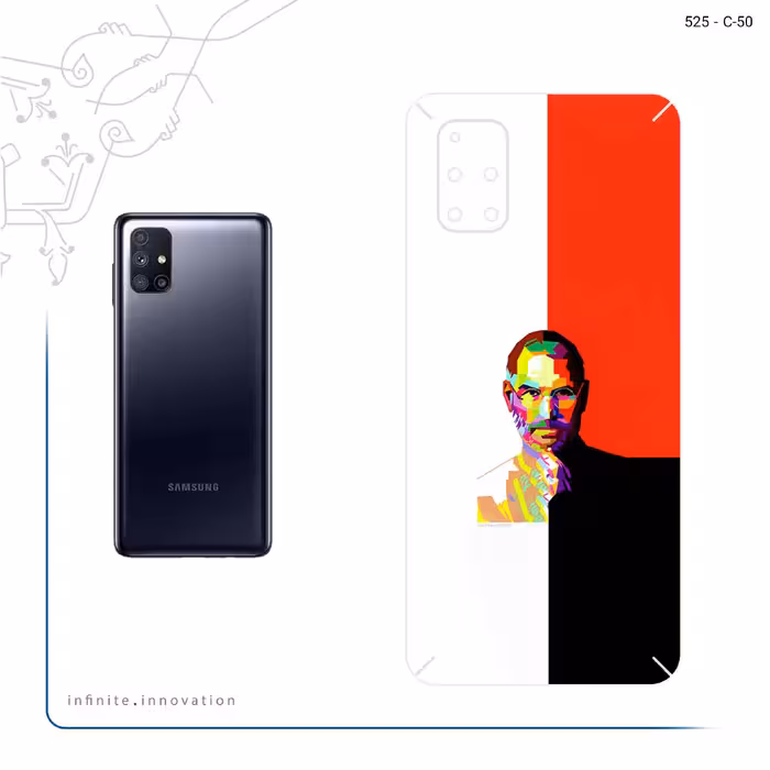 برچسب پوششی ماهوت مدل 1 Collage of Steve Jobs مناسب برای گوشی موبایل سامسونگ Galaxy M51