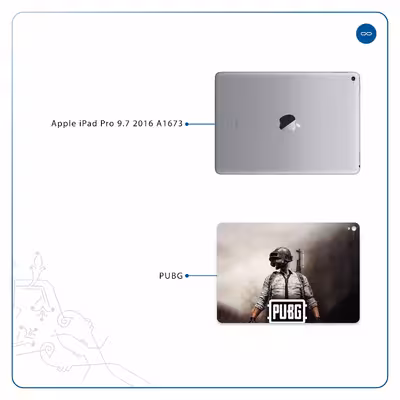 برچسب پوششی ماهوت مدل Pubg-Game مناسب برای تبلت اپل iPad Pro 9.7 2016 A1673
