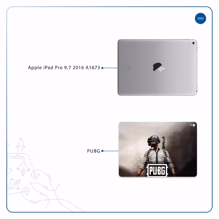 برچسب پوششی ماهوت مدل Pubg-Game مناسب برای تبلت اپل iPad Pro 9.7 2016 A1673