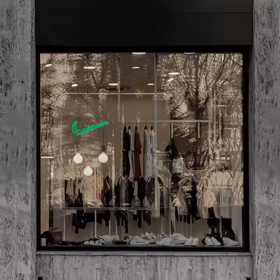 چراغ دیواری نئون دیزاین طرح Nike_GR