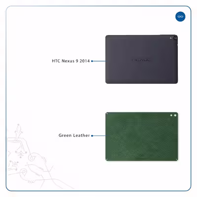 برچسب پوششی ماهوت مدل Green-Leather مناسب برای تبلت اچ تی سی Nexus 9 2014