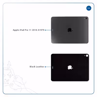 برچسب پوششی ماهوت مدل Black-Leather مناسب برای تبلت اپل iPad Pro 11 2018 A1979