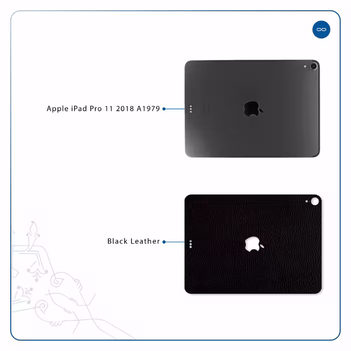 برچسب پوششی ماهوت مدل Black-Leather مناسب برای تبلت اپل iPad Pro 11 2018 A1979
