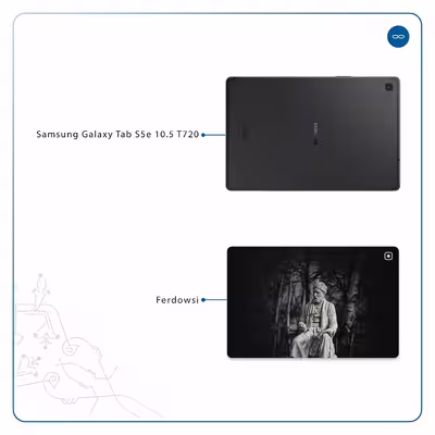 برچسب پوششی ماهوت مدل Ferdowsi-Logo مناسب برای تبلت سامسونگ Galaxy Tab S5e 10.5 2019 T720