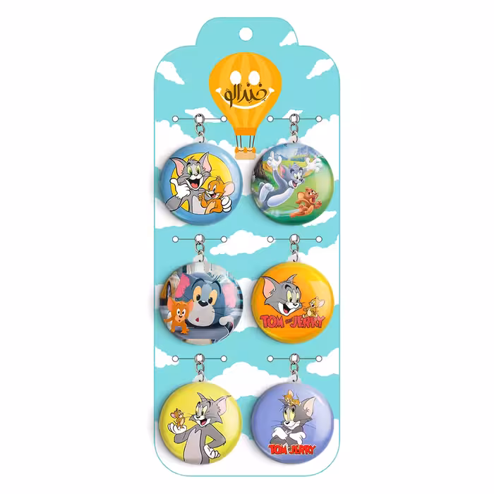 جاکلیدی خندالو مدل تام و جری کد 395A مجموعه 6 عددی