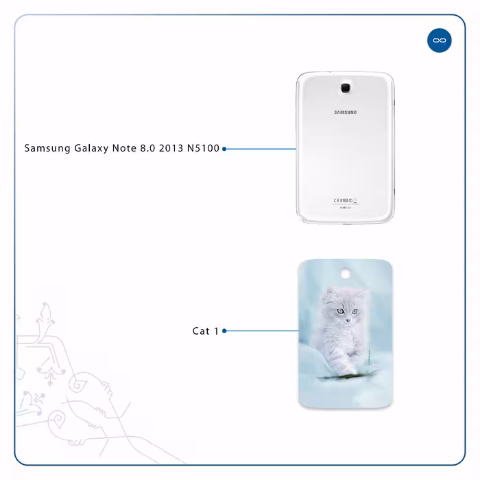 برچسب پوششی ماهوت مدل Cat-1 مناسب برای تبلت سامسونگ Galaxy Note 8.0 2013 N5100