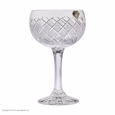 بستنی خوری بوهمیا مدل پایه دار خشتی تراش بسته 6 عددی