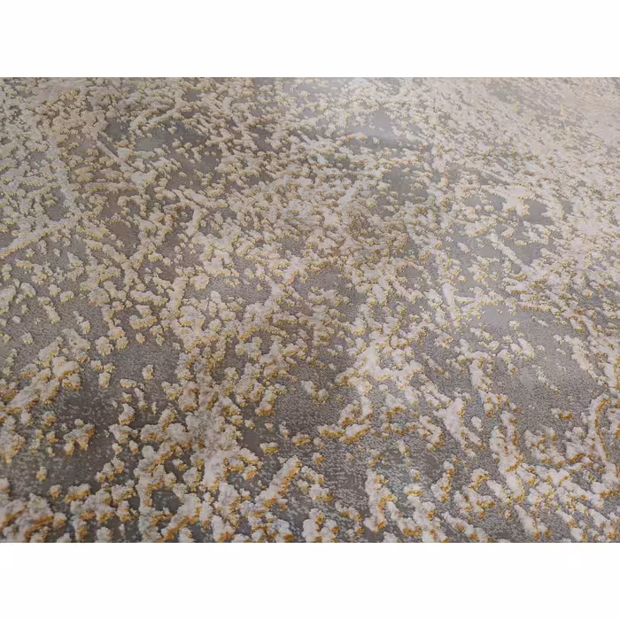 فرش ماشینی زمرد مشهد طرح پتینه مدل AN013 زمینه نقره ای