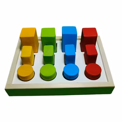 بازی آموزشی مونته سوری مدل ست جاگذاری چوبی