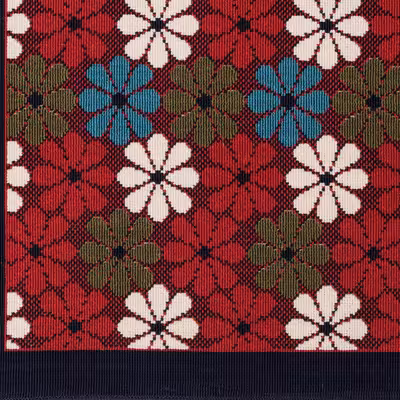 گلیم ماشینی دنیای فرش مدل گلسان کد 414