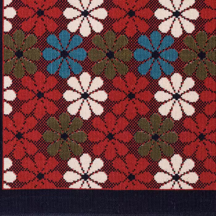 گلیم ماشینی دنیای فرش مدل گلسان کد 414