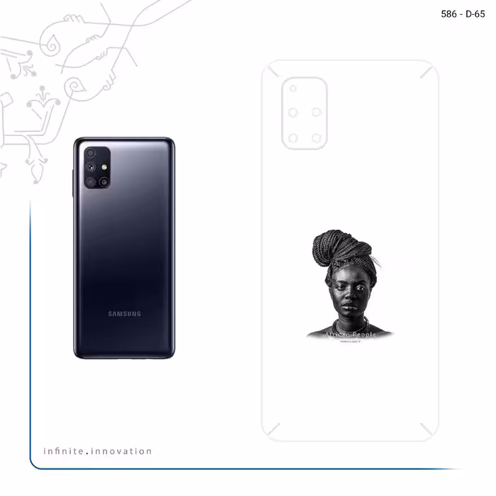 برچسب پوششی ماهوت مدل Portrait of an African Woman مناسب برای گوشی موبایل سامسونگ Galaxy M51