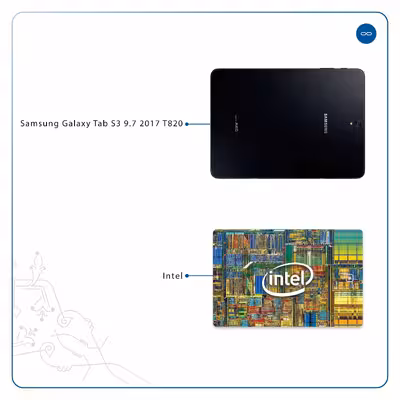 برچسب پوششی ماهوت مدل Intel Brand مناسب برای تبلت سامسونگ Galaxy Tab S3 9.7 2017 T820