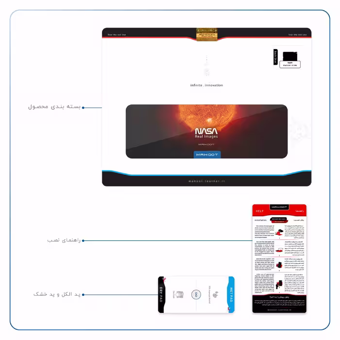 برچسب پوششی ماهوت مدل Sun-By-NASA مناسب برای تبلت اپل iPad 2 2011 A1396