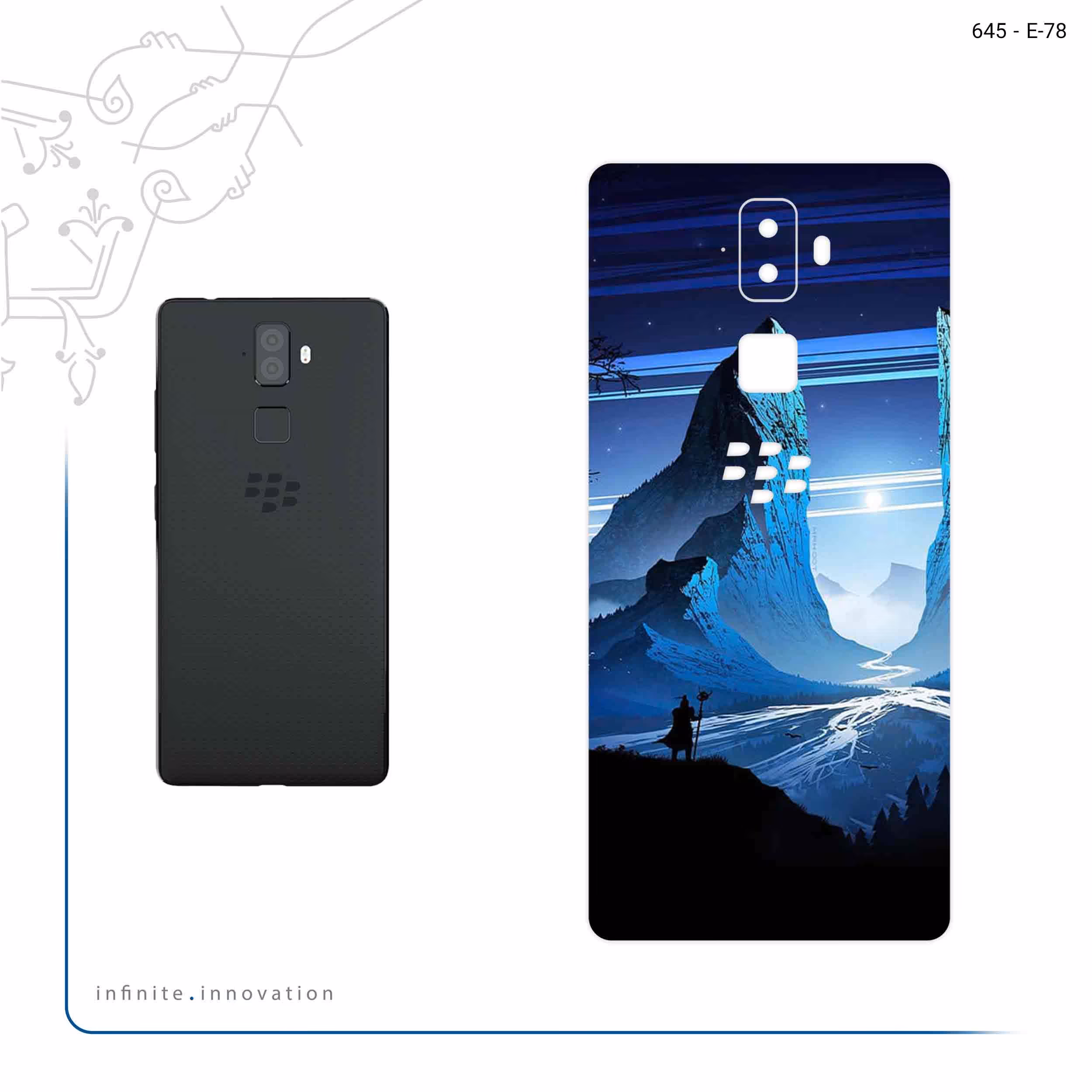 برچسب پوششی ماهوت مدل Blue Mountains Digital Art مناسب برای گوشی موبایل بلک بری Evolve