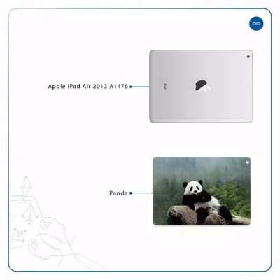 برچسب پوششی ماهوت مدل Panda مناسب برای تبلت اپل iPad Air 2013 A1476