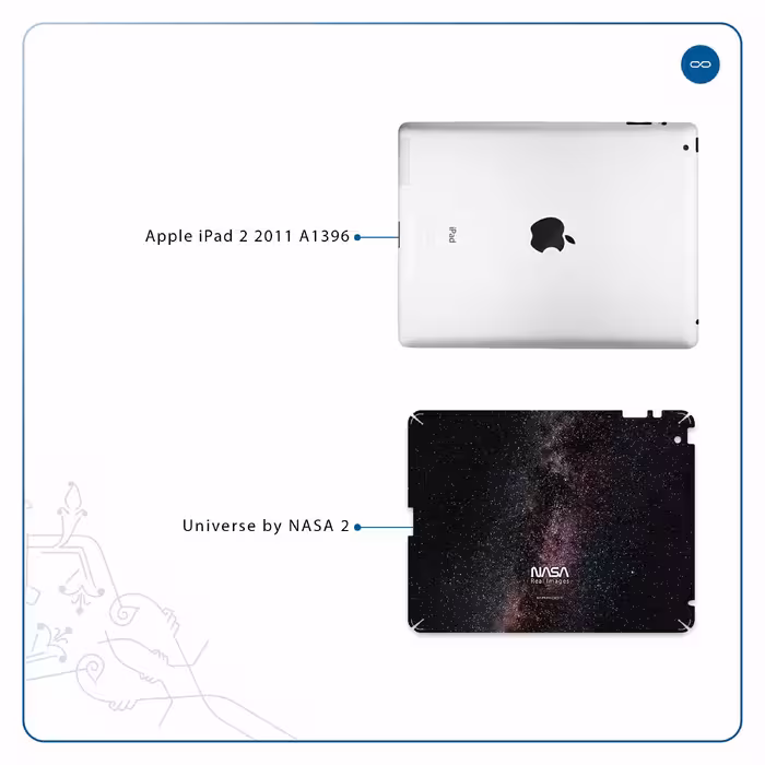 برچسب پوششی ماهوت مدل Universe-by-NASA-2 مناسب برای تبلت اپل iPad 2 2011 A1396
