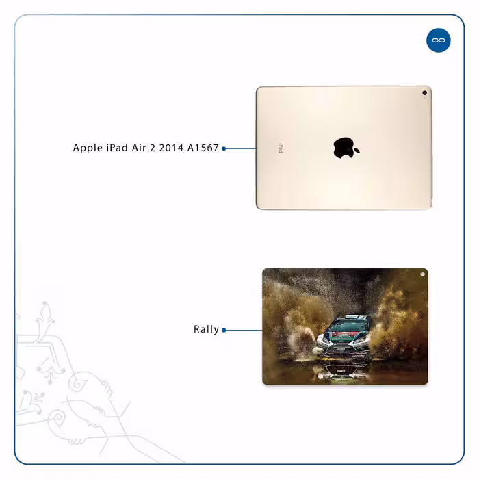 برچسب پوششی ماهوت مدل Rally مناسب برای تبلت اپل iPad Air 2 2014 A1567