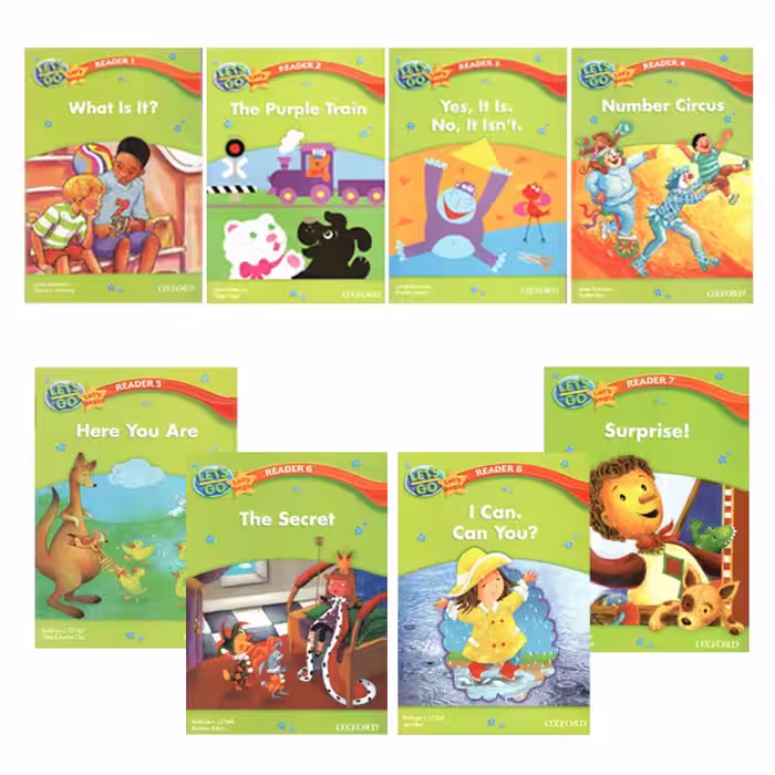 کتاب READERS LETS GO BEGIN اثر LYNNE ROBERTSON and MAURIE MANNING انتشارات OXFORD هشت جلد