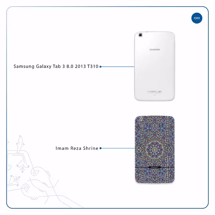 برچسب پوششی ماهوت مدل Iran-Tile6 مناسب برای تبلت سامسونگ Galaxy Tab 3 8.0 2013 T310