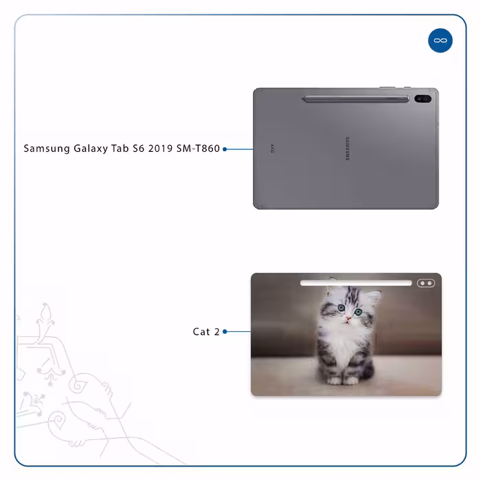 برچسب پوششی ماهوت مدل Cat-2 مناسب برای تبلت سامسونگ Galaxy Tab S6 2019 SM-T860