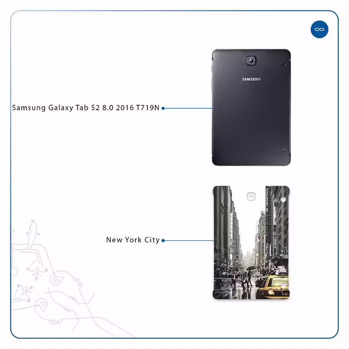 برچسب پوششی ماهوت مدل New York City مناسب برای تبلت سامسونگ Galaxy Tab S2 8.0 2016 T719N