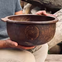 کاسه چوبی گردو کد 0357
