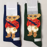 جوراب ساقدار روپاپا طرح تدی Red Shirt