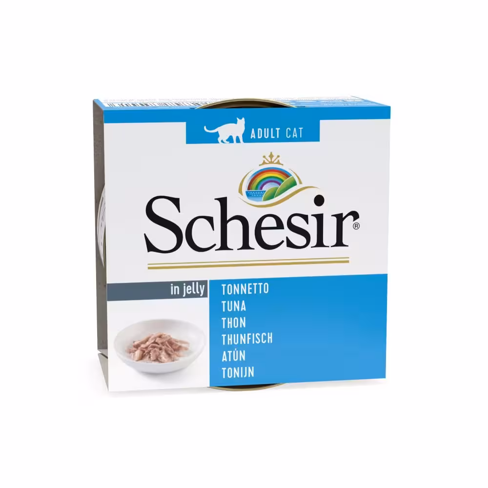 کنسرو گربه شسیر با طعم ماهی تن در ژله وزن 85 گرم