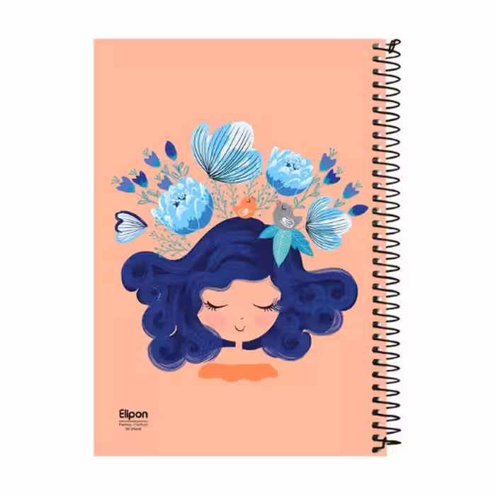 دفتر طراحی 60 برگ رحلی سیمی فانتزی الیپون طرح 3