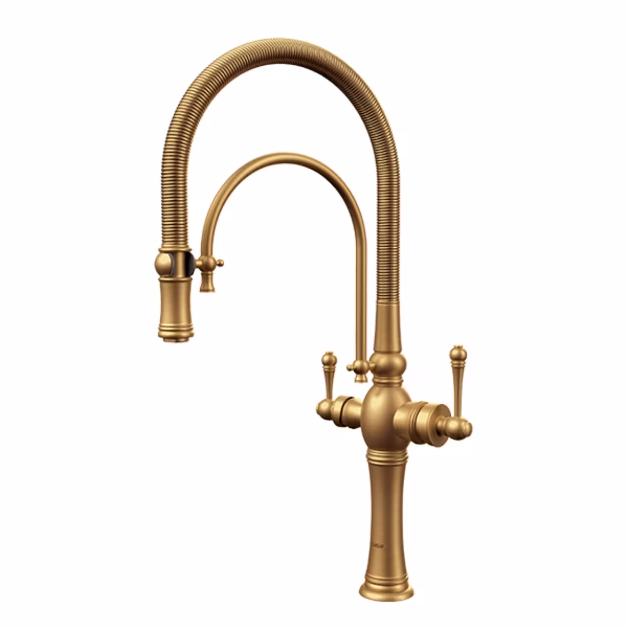 شیر ظرفشویی شاوری دومنظوره کسری مدل جنوا (سارال) طلایی مات