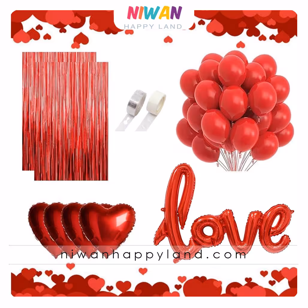 پک تزیین بادکنک عاشقانه