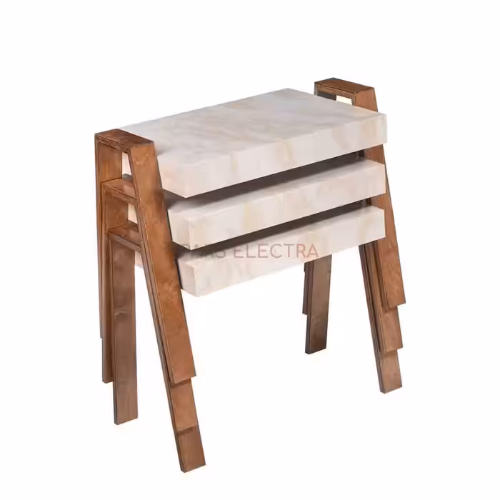 میز عسلی ابری (کرم) (TA2575)