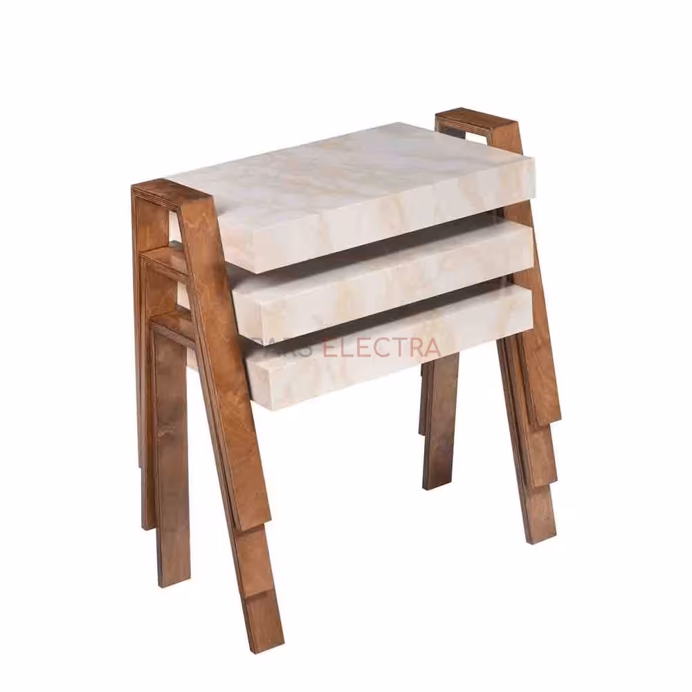 میز عسلی ابری (کرم) (TA2575)