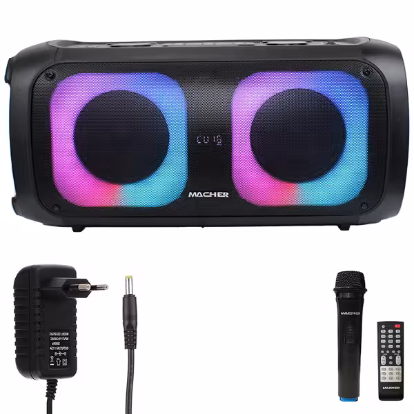 اسپیکر پارتی باکس مچر مدل MR-1400 2*6 70cm با میکروفون