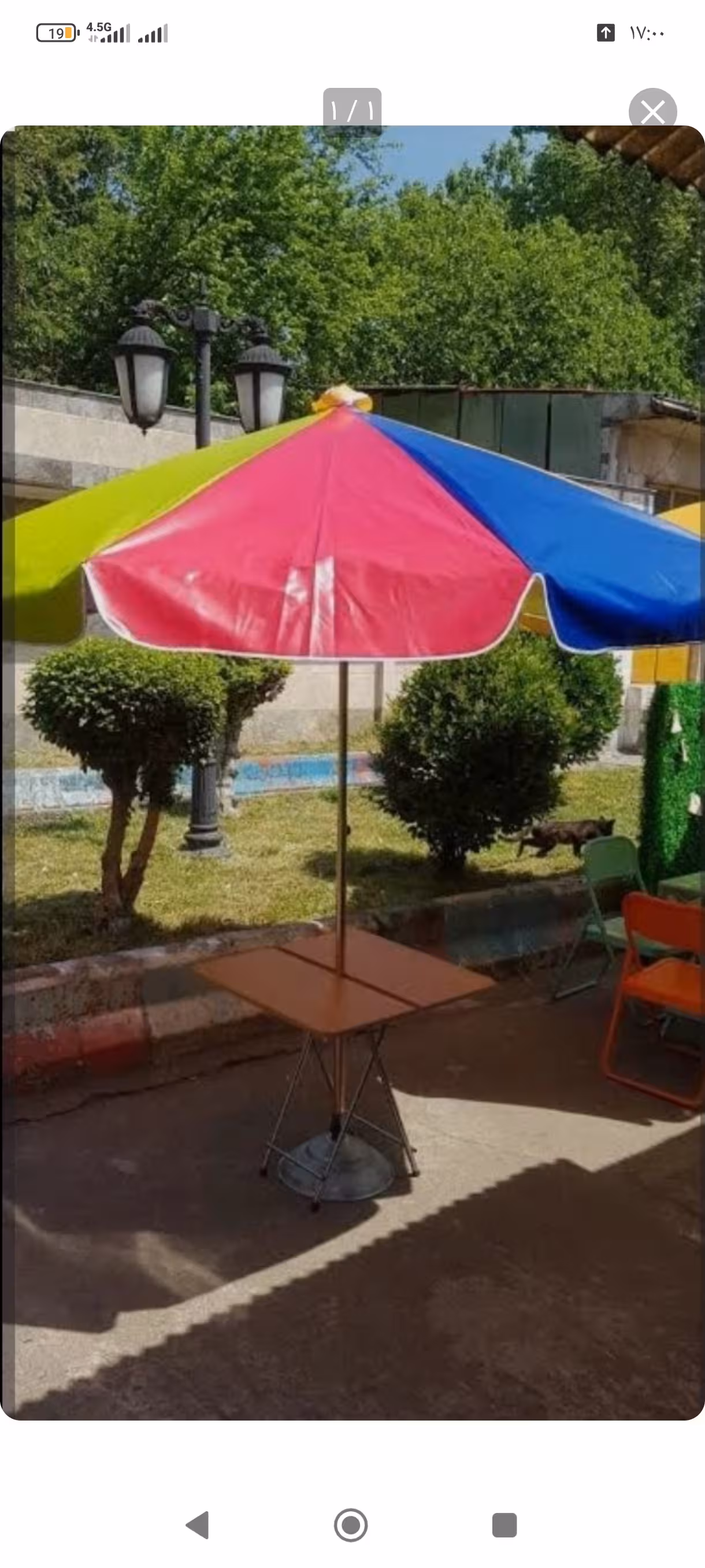 چتر سایبان پارچه نانو ضد آب قطر 2متر مخصوص میز و صندلی تاشو مسافرتی