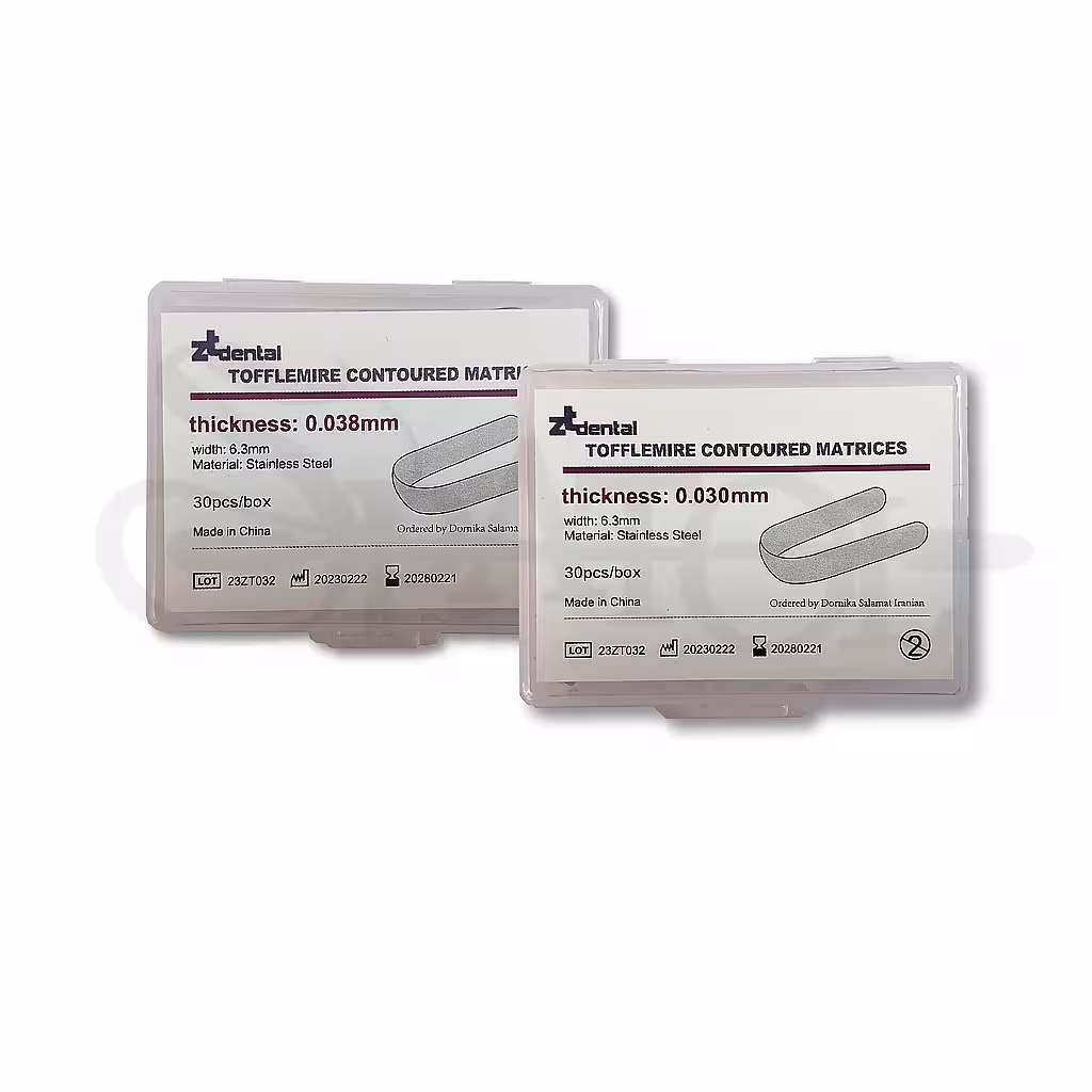 نوار ماتریکس تافل مایر کانتور Matrix Band Tofflemire Contoured برند Zt Dental