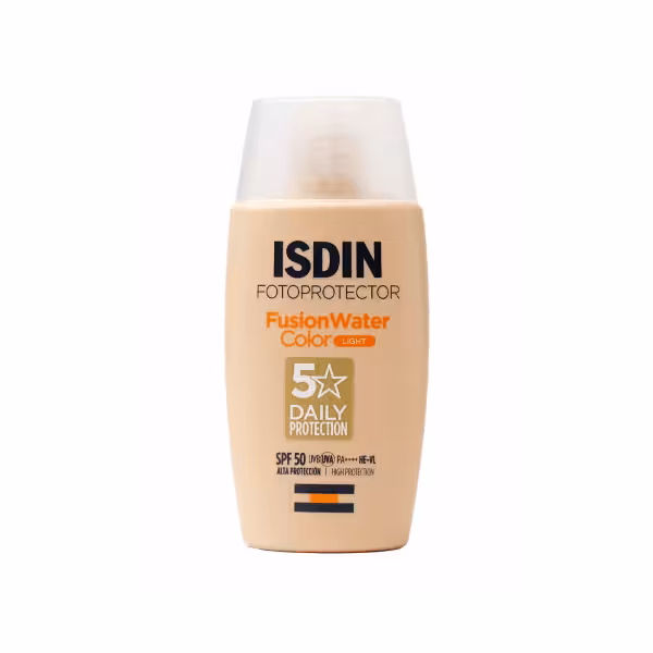کرم ضد آفتاب رنگی spf 50 ایزدین مدل Fusion water رنگ Light حجم 50 میل – ISDIN FOTOPROTECTOR Fusion Water Light Color SPF50 50 ml
