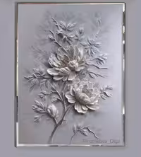 نقاشی گل برجسته