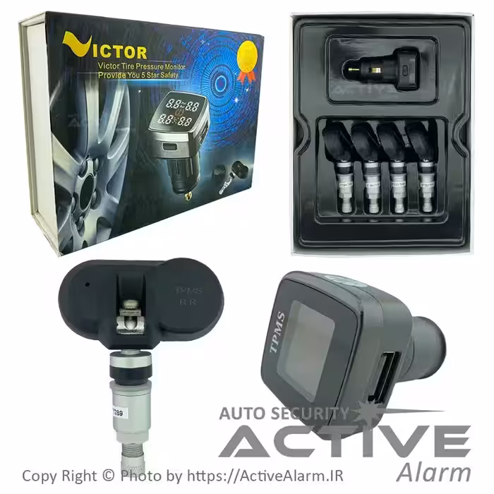 قیمت نمایشگر و سنسور باد لاستیک خودرو فندکی VICTOR