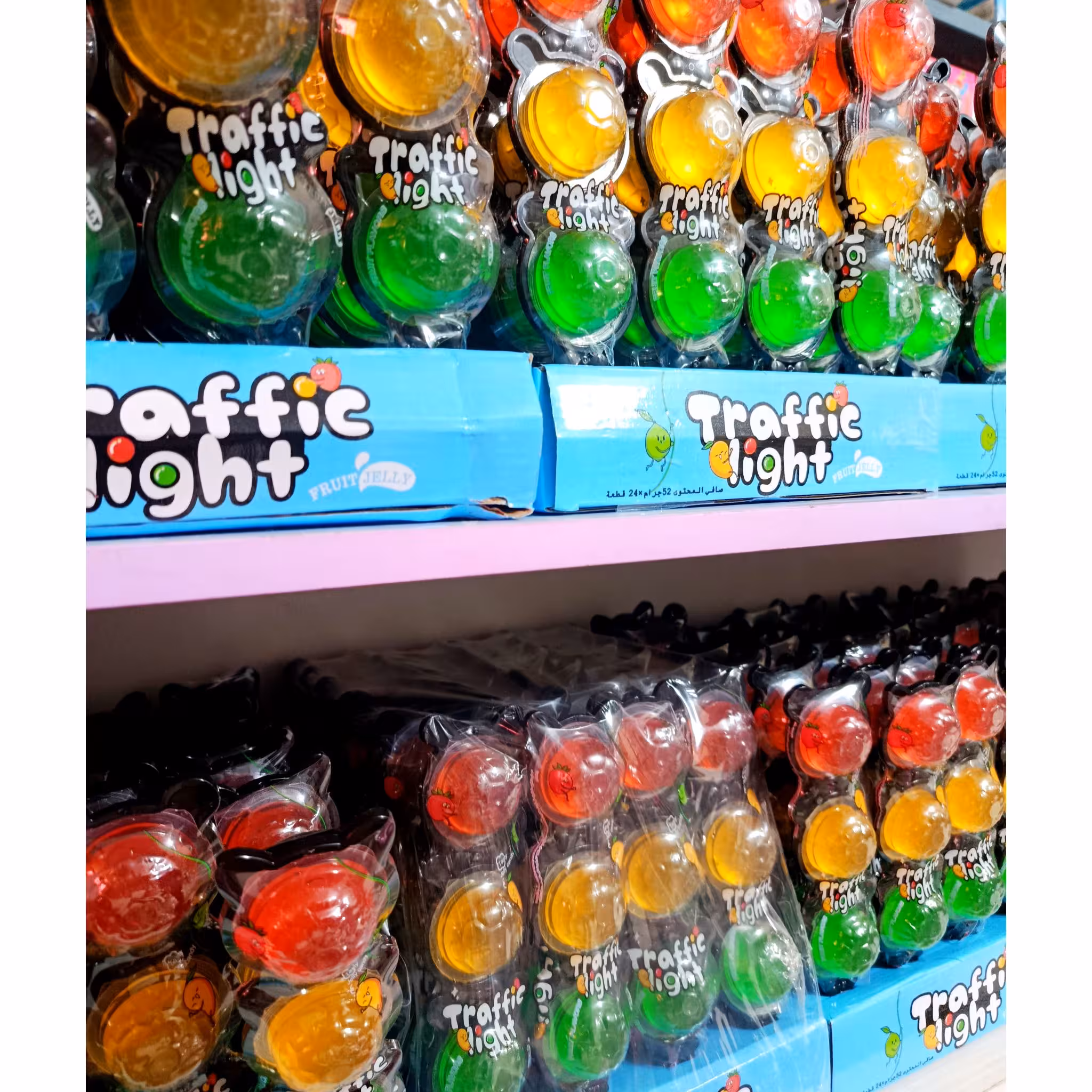 ژله چراغ راهنما بزرگ رنگی بسته 24 عددی light