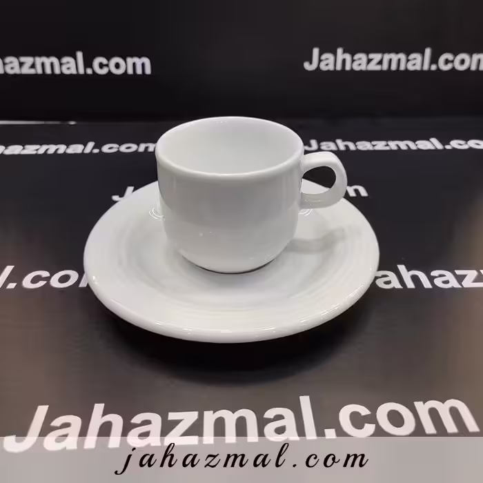 فنجان قهوه خوری هتلی سفید چینی زرین