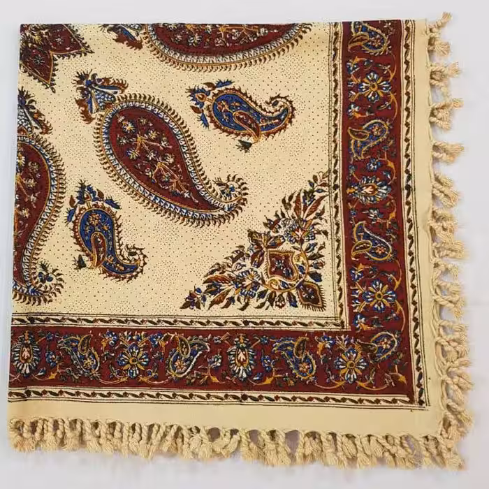 سفره قلمکاری ممتاز طرح بته جقه بزرگ 4 نفره