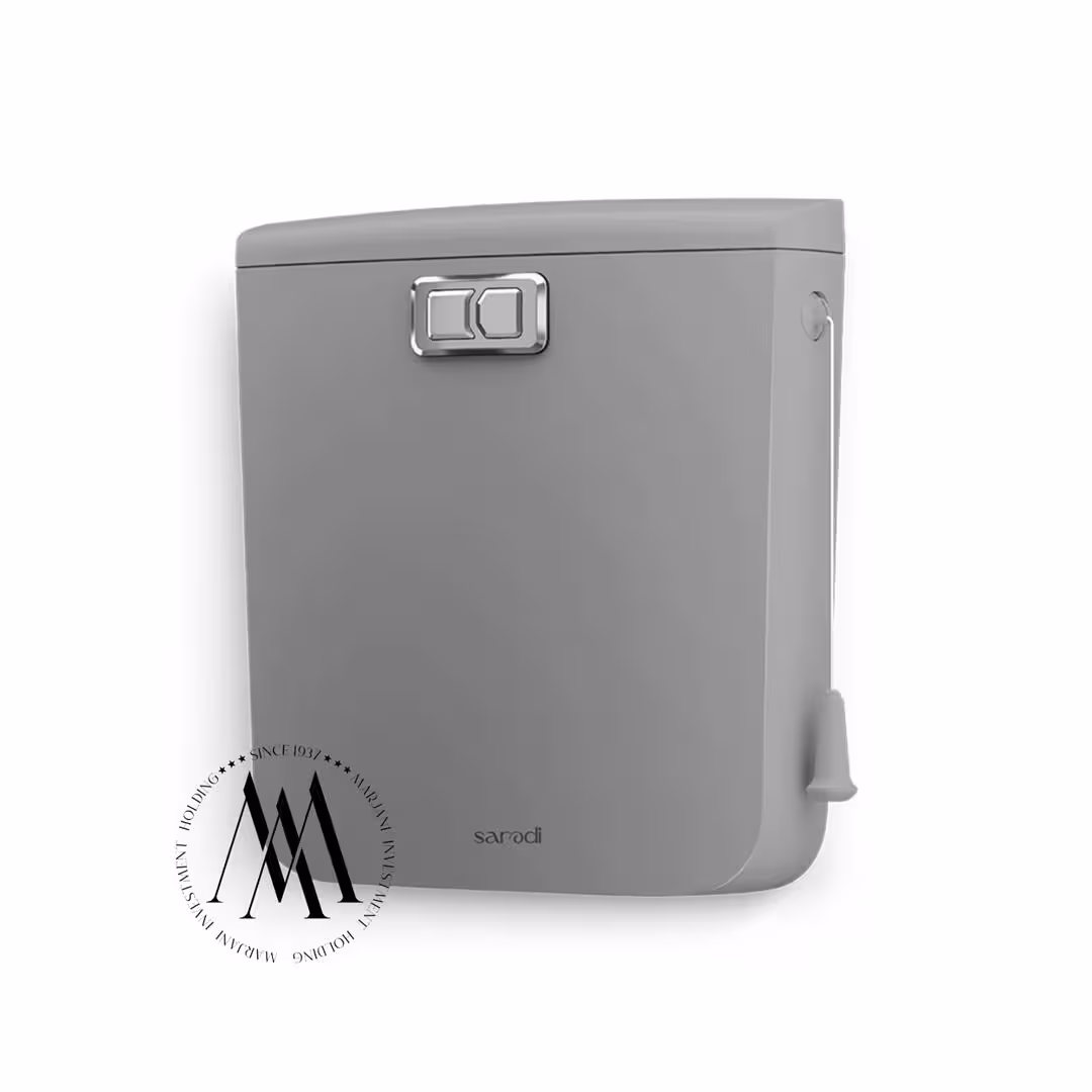 فلاش تانک ایمن آب مدل کاسپین رنگ تیتانیوم