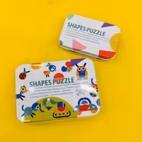 پازل آموزشی تطابق اشکال همراه با قطعات چوبی